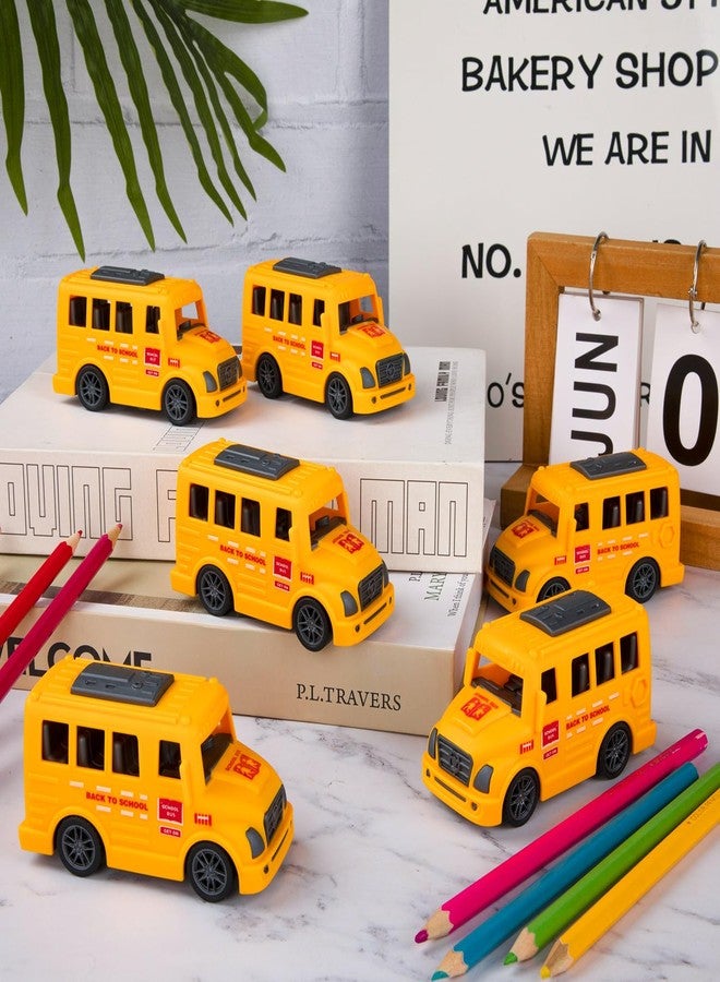 LSLYHTC 6Pcs School Bus Toys Bulk, Plastic Mini School Bus for Toddlers, Small Yellow Buses Toy Party Favors for Birthday Party Supplies and Presents - Image 3